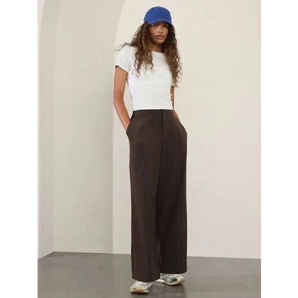 Athleta Pants - Athleta Chocolate Brown Pinnacle High Rise Trouser Size 16 Pants 472041-02